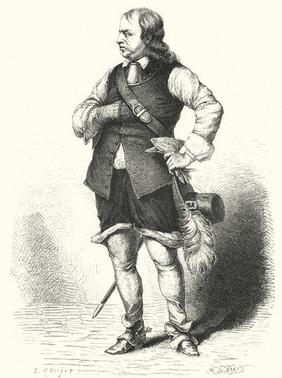 Oliver Cromwell, Lord Protector del Commonwealth (grabado) de Samuel (after) Cooper