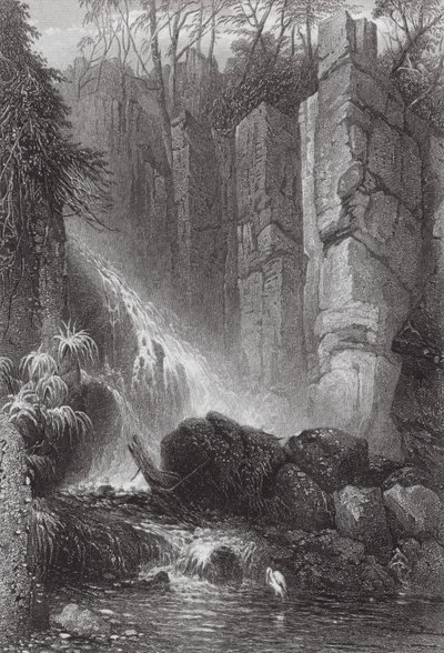 Australia: Cataract Gle, Monte Wellington, Tasmania (grabado) de Samuel (after) Prout