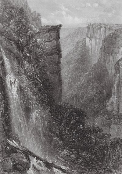 Australia: Fall of the Weatherboard (grabado) de Samuel (after) Prout