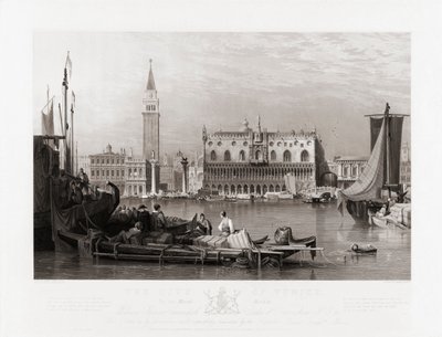 Palacio Ducal y Plaza de San Marcos, Venecia de Samuel (after) Prout
