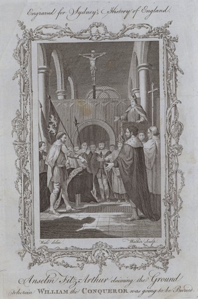 Anselm Fitz-Arthur Reclamando el Terreno donde Guillermo el Conquistador iba a ser Enterrado de Samuel (after) Wale