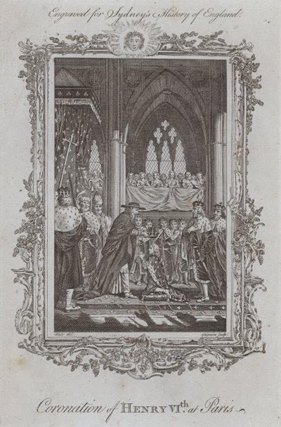 Coronación de Enrique VI en París (grabado) de Samuel (after) Wale