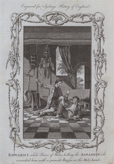 Eduardo I, mientras era Príncipe de Gales, Matando al Asesino que lo Hirió con una Daga Envenenada en Tierra Santa de Samuel (after) Wale