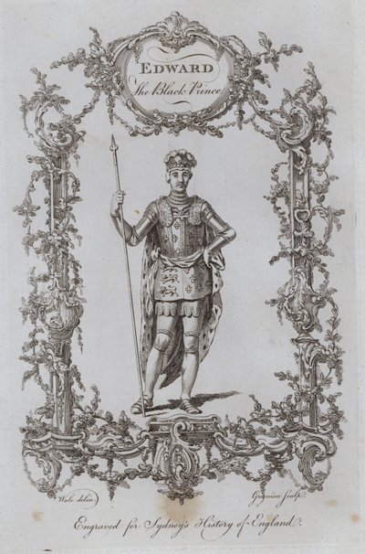 Eduardo el Príncipe Negro (grabado) de Samuel (after) Wale
