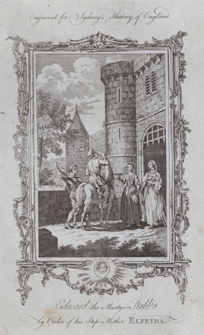 Eduardo el Mártir Apuñalado por Orden de su Madrastra Elfrida de Samuel (after) Wale
