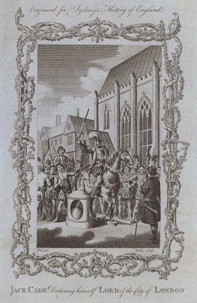 Jack Cade declarándose señor de la ciudad de Londres de Samuel (after) Wale
