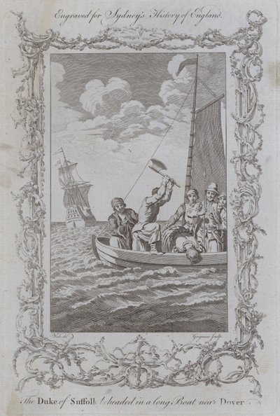 El Duque de Suffolk Decapitado en un Bote Largo cerca de Dover de Samuel (after) Wale