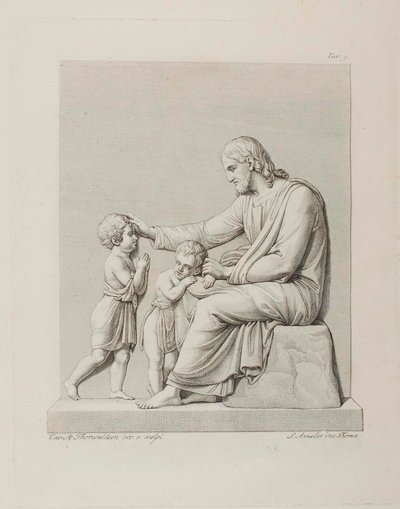 Cristo bendiciendo a los niños de Samuel Amsler