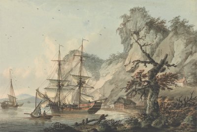 Buque mercante en alta mar de Samuel Atkins