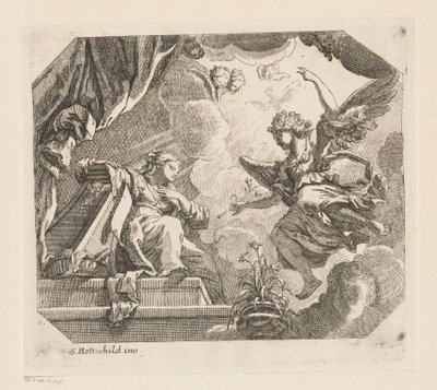 Anunciación a María Varios diseños (título de la serie) Opera Varia Historica, Poetica & Iconologica (título de la serie) de Samuel Bottschild