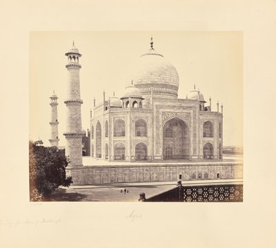 Agra; El Taj, desde la esquina del cuadrilátero de Samuel Bourne