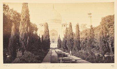 Agra; el Taj, desde la fuente de Samuel Bourne
