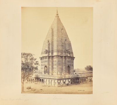 Benarés; templo Sumeree en Ramnuggur, vista más cercana de Samuel Bourne