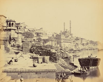 Benarés; la Gran Mezquita de Arungzebe y los Ghats adyacentes de Samuel Bourne