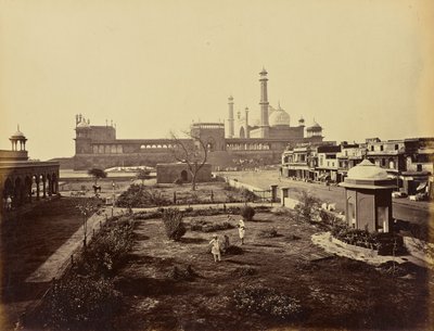 Delhi; El Jumma Musjid, desde el norte de Samuel Bourne