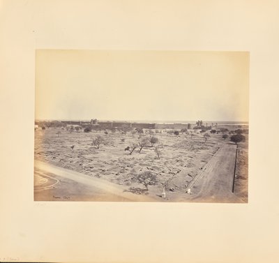 Delhi; El Palacio, desde el Jumma Musjid de Samuel Bourne