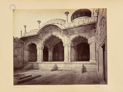 Delhi; el palacio, la Moti Masjid (Mezquita de las Perlas) de Samuel Bourne