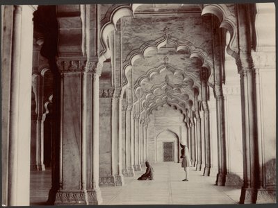 Interior de la Mezquita de la Perla, Agra de Samuel Bourne