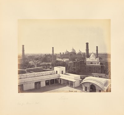 Lahore; vista desde el palacio en el fuerte de Samuel Bourne