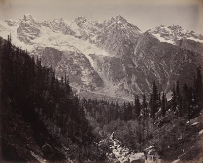 Escena en el alto Himalaya. Vista en el valle de Manga de Samuel Bourne