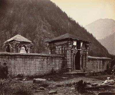 Templo en Naveshera, Cachemira, India, 1864 de Samuel Bourne