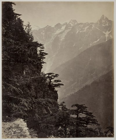 Sin título [colina y montañas], c. 1865 de Samuel Bourne