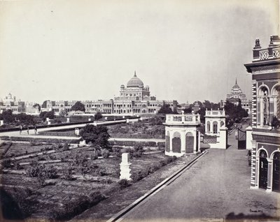 Vista en el palacio Qaisar Bagh de Samuel Bourne