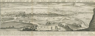 Puente y ciudad de Burton-upon-Trent (grabado) de Samuel Buck