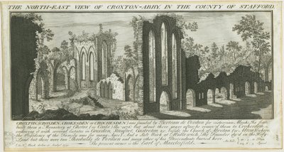 Croxden Abbey: grabado de Samuel Buck