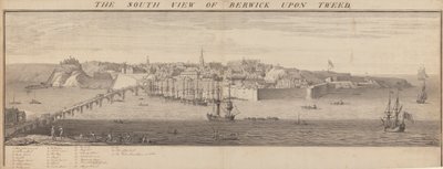 Vista sur de Berwick Upon Tweed de Samuel Buck