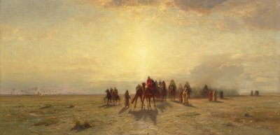 Caravana en el desierto de Samuel Colman
