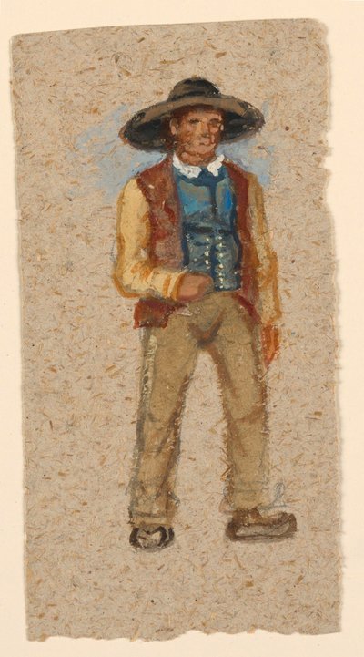 Dibujo, Boceto. Un campesino francés, 1874 de Samuel Colman