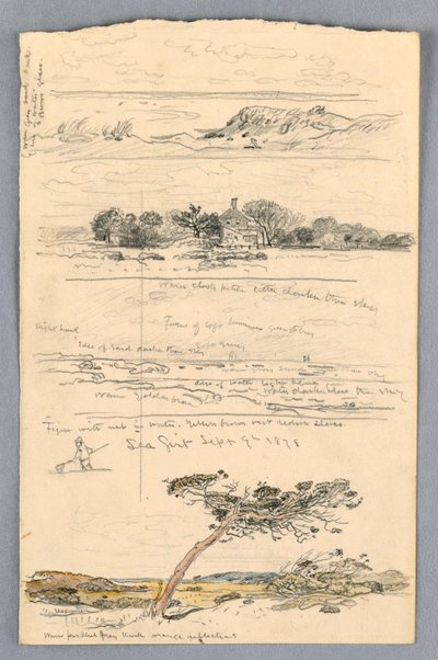 Dibujo, Bocetos de Sea Girt, Nueva Jersey, septiembre de 1878 de Samuel Colman