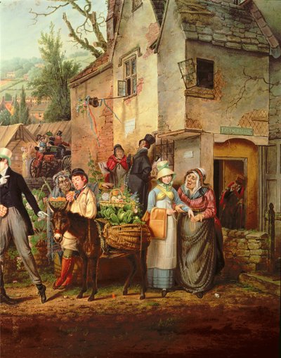 Feria de St. James, Bristol (detalle) de Samuel Colman