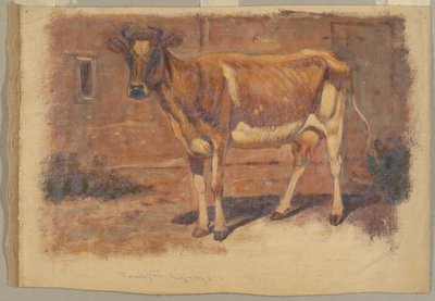 Estudio de una vaca de pie, Farmington de Samuel Colman