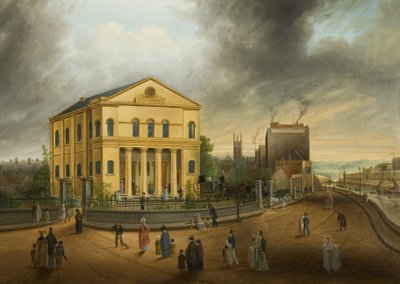 Domingo por la mañana, yendo a la iglesia, c.1832 de Samuel Colman
