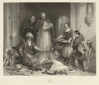 Abadía de Bolton en los tiempos antiguos. de Samuel Cousins