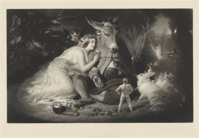 Sueño de una Noche de Verano de Samuel Cousins after Sir Edwin Landseer