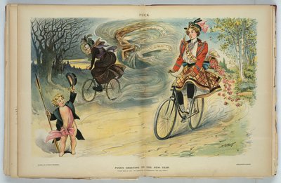 Saludo de Puck al Año Nuevo, 1898 de Samuel D. Ehrhart