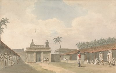 Un sargento sepoy en un recinto de Samuel Davis