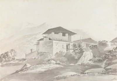 Cerca de Tassisudon [Tashicho Dzong] de Samuel Davis