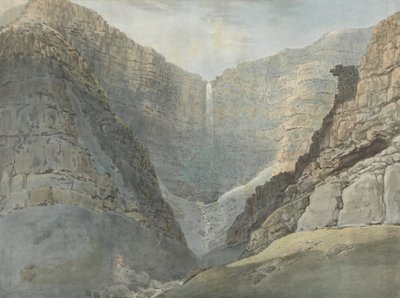 Desfiladero rocoso con cascada de Samuel Davis