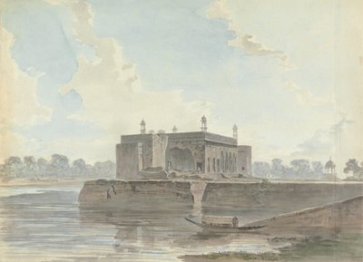 Palacio en ruinas junto a un río de Samuel Davis