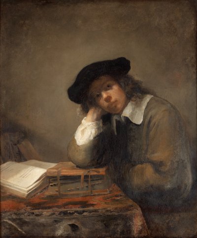 Retrato de un joven estudiando Autorretrato de Samuel van Hoogstraten