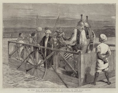 En camino a la India, ferry en Kantara, en el Canal de Suez de Samuel Edmund Waller