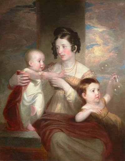 Retrato de la Sra. Morse y dos niños 1824 (Óleo sobre lienzo) de Samuel Finley Breese Morse