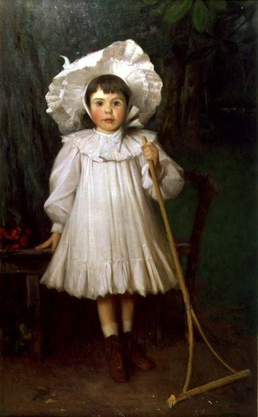 Niña con gorro blanco de Samuel G. Enderby