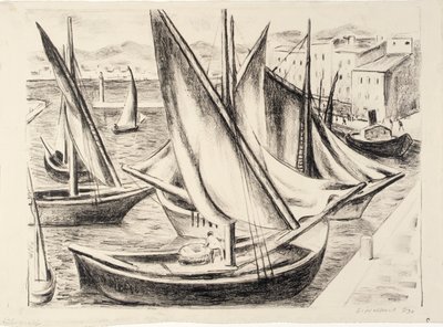 Barcos, St. Tropez de Samuel Halpert