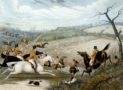 La gran caza del zorro de Leicestershire, placa 1 de Samuel Henry (after) Alken