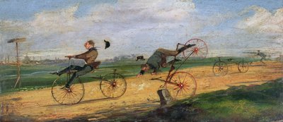Una carrera entre velocípedos Lallement, 1869 de Samuel Henry Alken